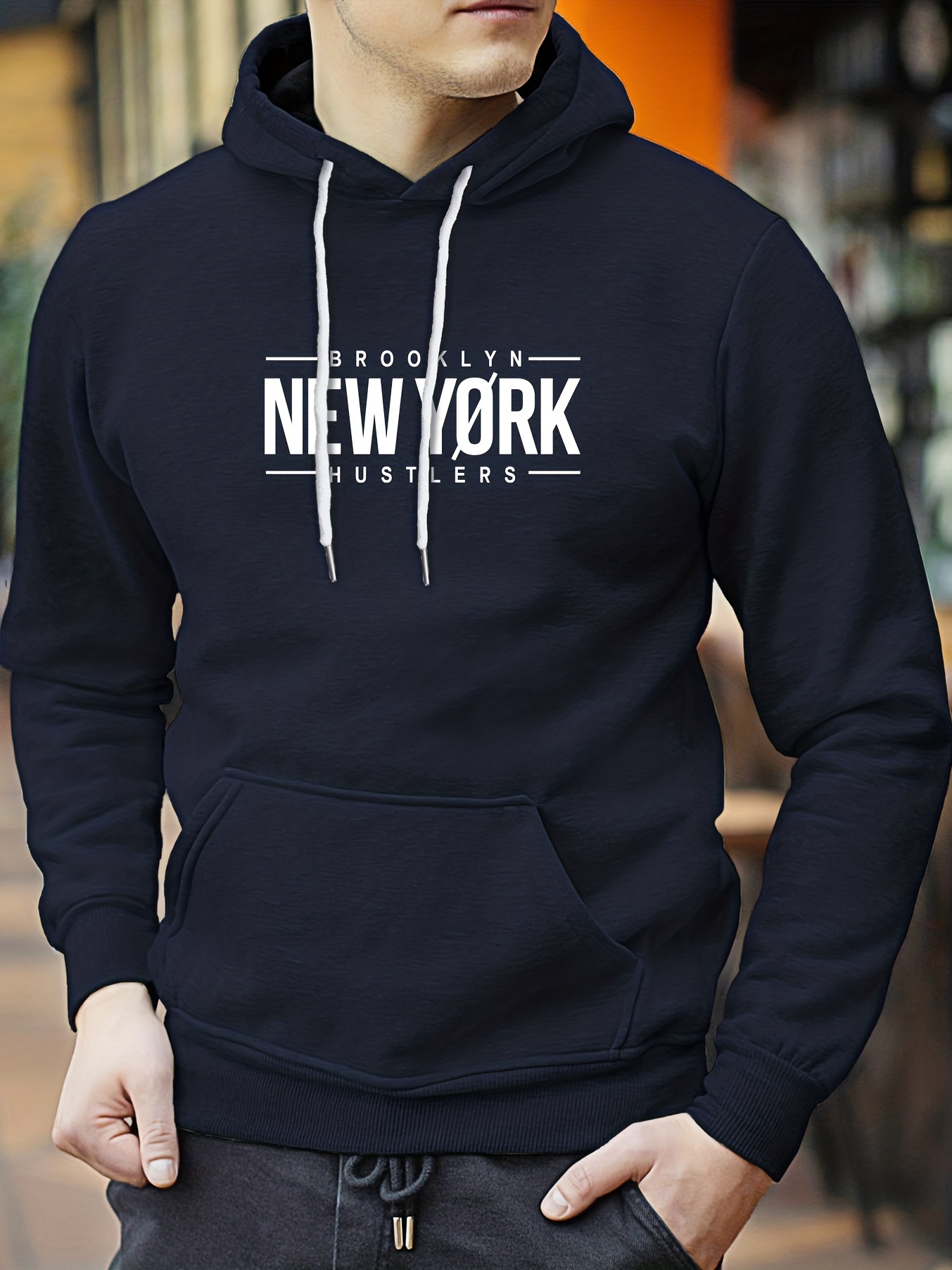 New York Print Hoodie Cool Hoodies For Men Mens Casual Graphic Design  Pullover Hooded Sweatshirt With Kangaroo Pocket Streetwear For Winter Fall  As Gifts | 90 Days Buyer Protection | Temu