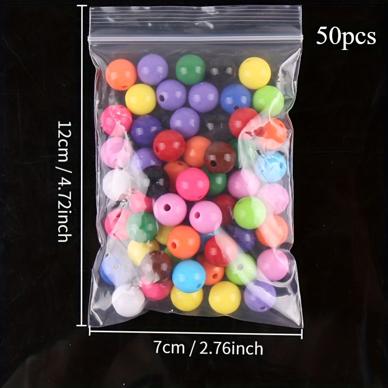 200pcs 8/10mm Acrylic Faceted Beads Medium Beads, Transparent Colorful  Round Loose Beads For DIY Bracelet Beaded Handmade DIY Jewelry Accessories