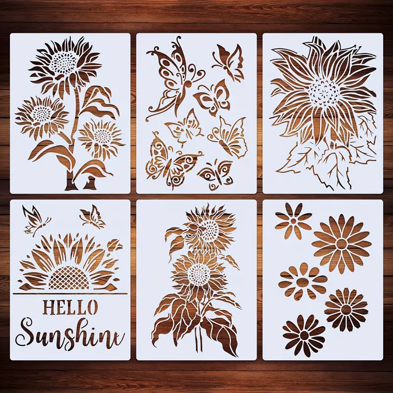 64 Pieces Stencils for Painting, Small Reusable Flower Plant Stencil, Art  Craft Template for Painting on Wood, Wall, Fabric, Rock, Chalkboard, Sign,  DIY Art Scrapbook Projects(Plants)