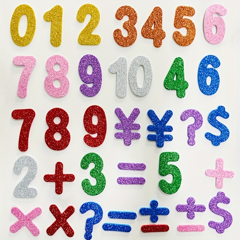 Numbers Stickers Child Foam, Sticker Numbers Colorful