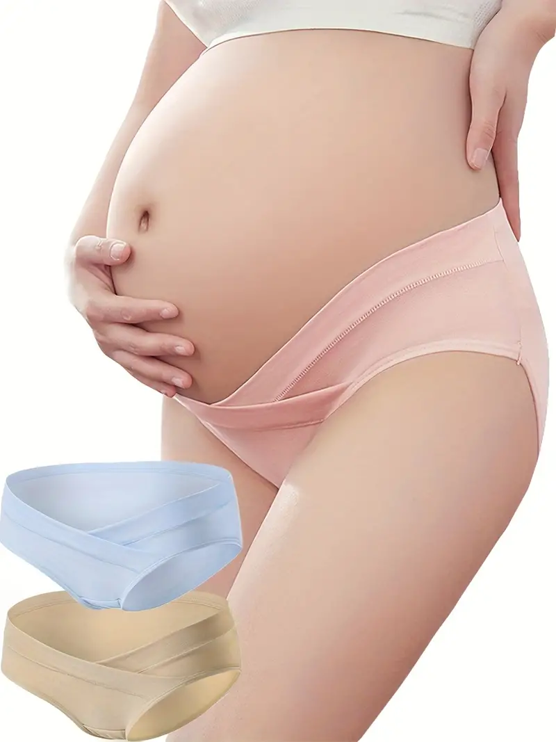 Women's Low Waist Maternity Panties Comfortable Breathable - Temu
