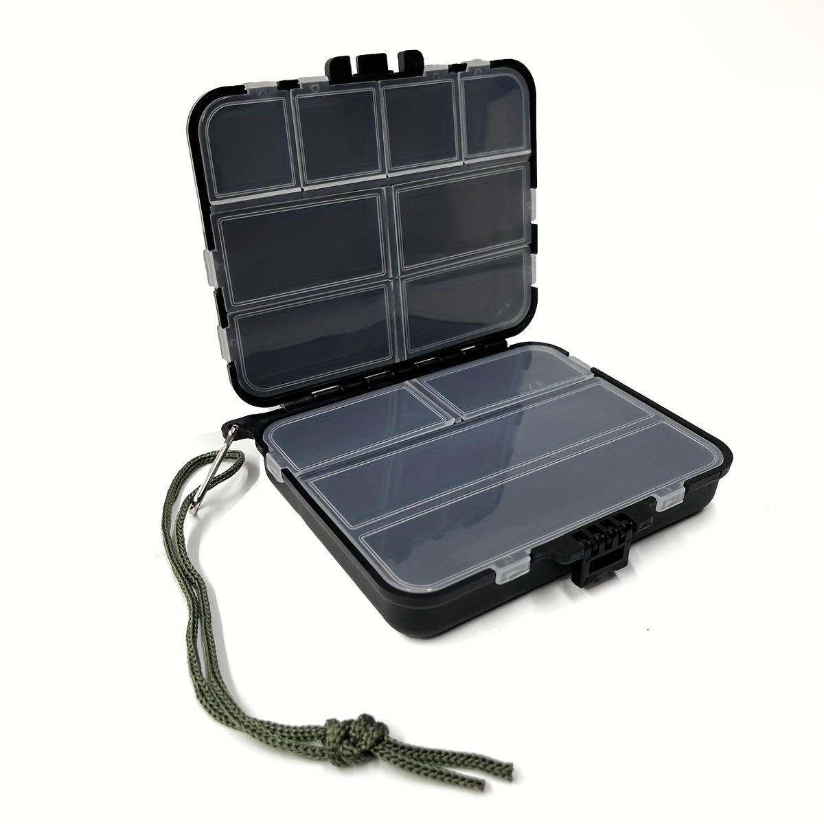 Fishing Tackle Box - Hard Plastic Gear Organizer Case with Flip