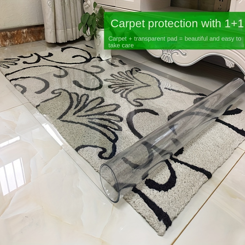 PVC Floor Mat Transparent Carpets Wooden Floor Protection Rugs Chair Floor  Mats