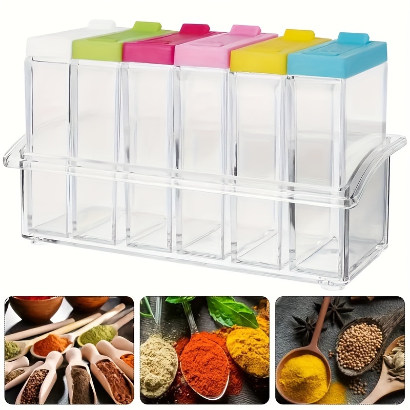 1set Clear Seasoning Storage Box