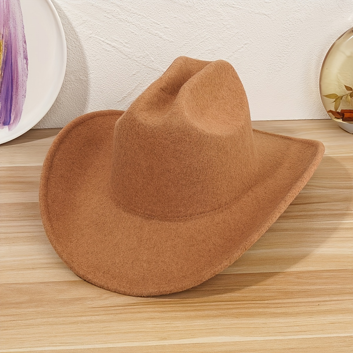 Tan Felt Cowboy Hat (6 Per Case)