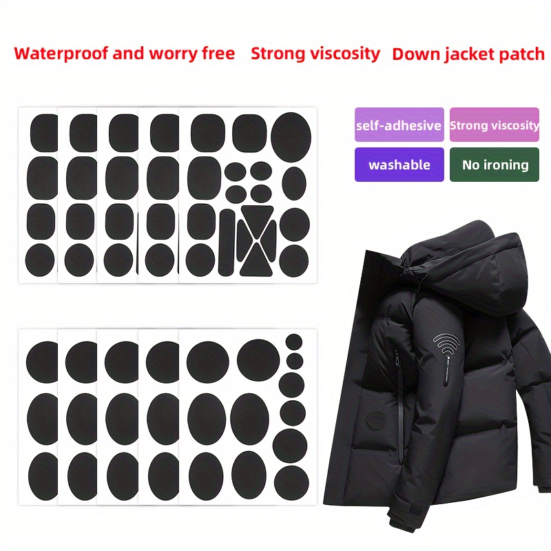 Down jacket Seamless Hole Repair Patch PVC Nylon Waterproof Material Strong  Self Adhesive Sticker Washable Overcoat Patches - AliExpress
