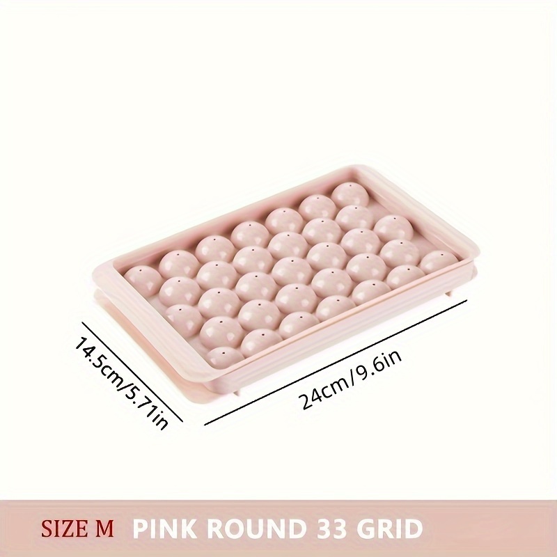 1pc Multi-Grid Ice Cube Trays, 5.7*9.6 Ice Ball Tray, Pink