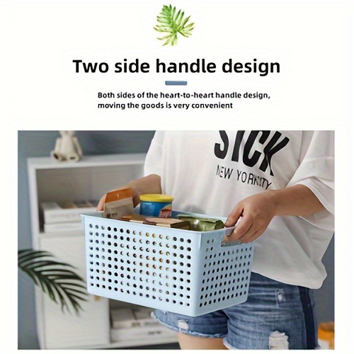 Portable Hollow Storage Box, Thickened Rectangular Plastic Storage Basket  For Cosmetic, Stationary, Toiletry, Medicine And Sundries, Household  Multi-functional Storage Organizer - Temu