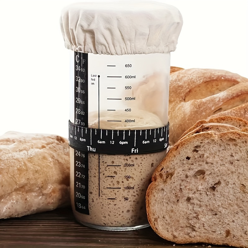 Sourdough Starter Jar For Sourdough Bread Baking Sourdough - Temu