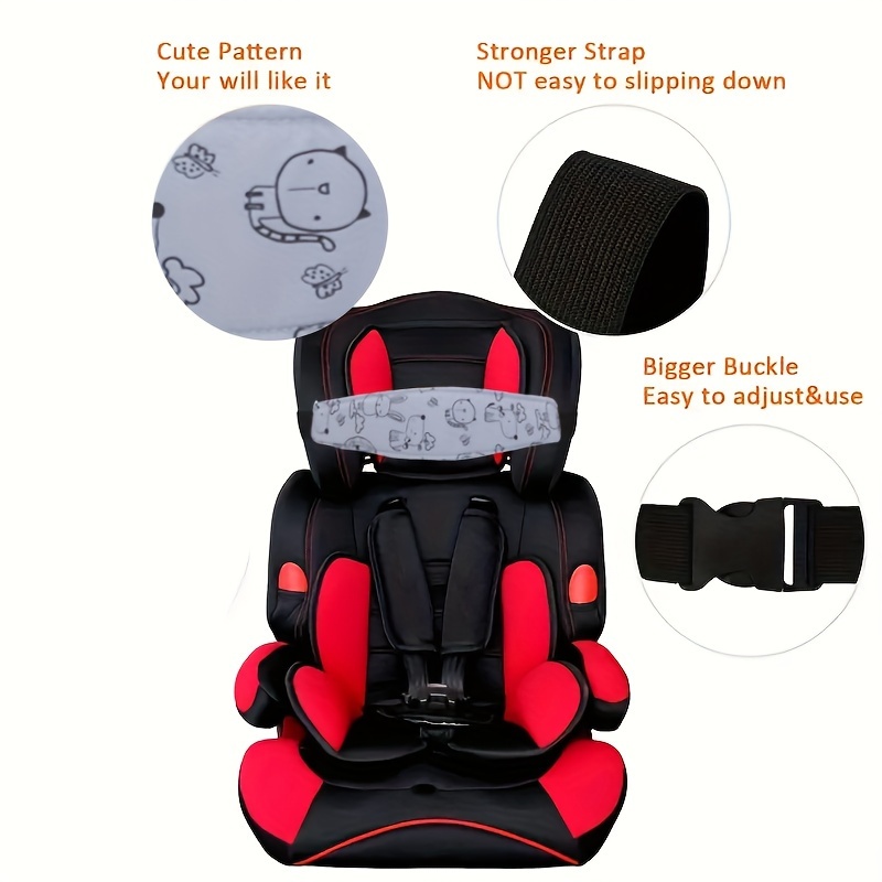  Soporte para la cabeza del automóvil, alivio del cuello del  automóvil, asiento de automóvil para bebé, banda de apoyo ajustable para la cabeza  y el cuello, una solución cómoda para dormir (