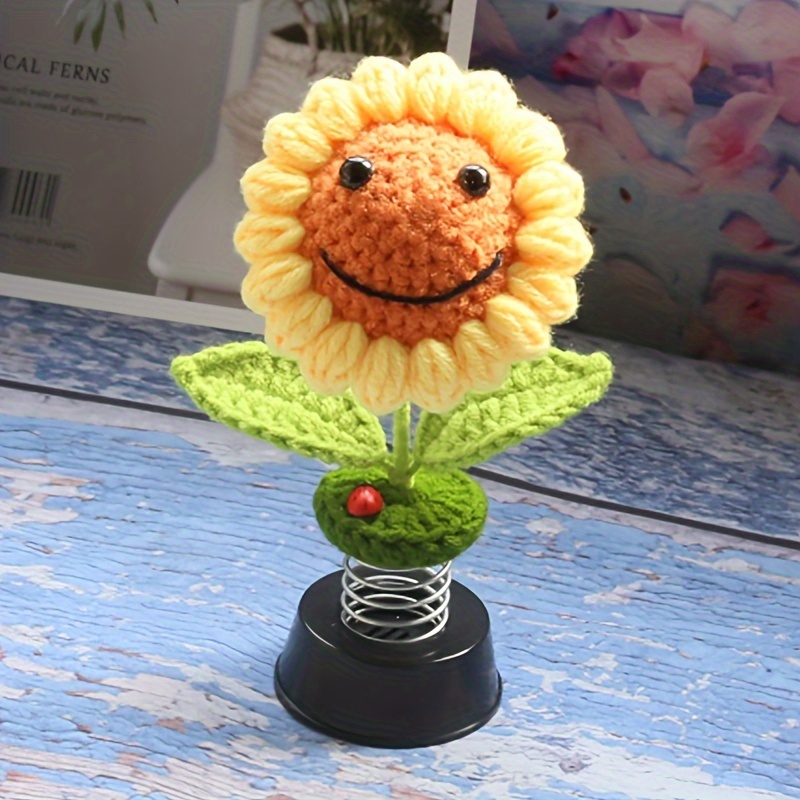 Crochet Flower Shaking Accessoires De Voiture Intérieurs - Temu Canada