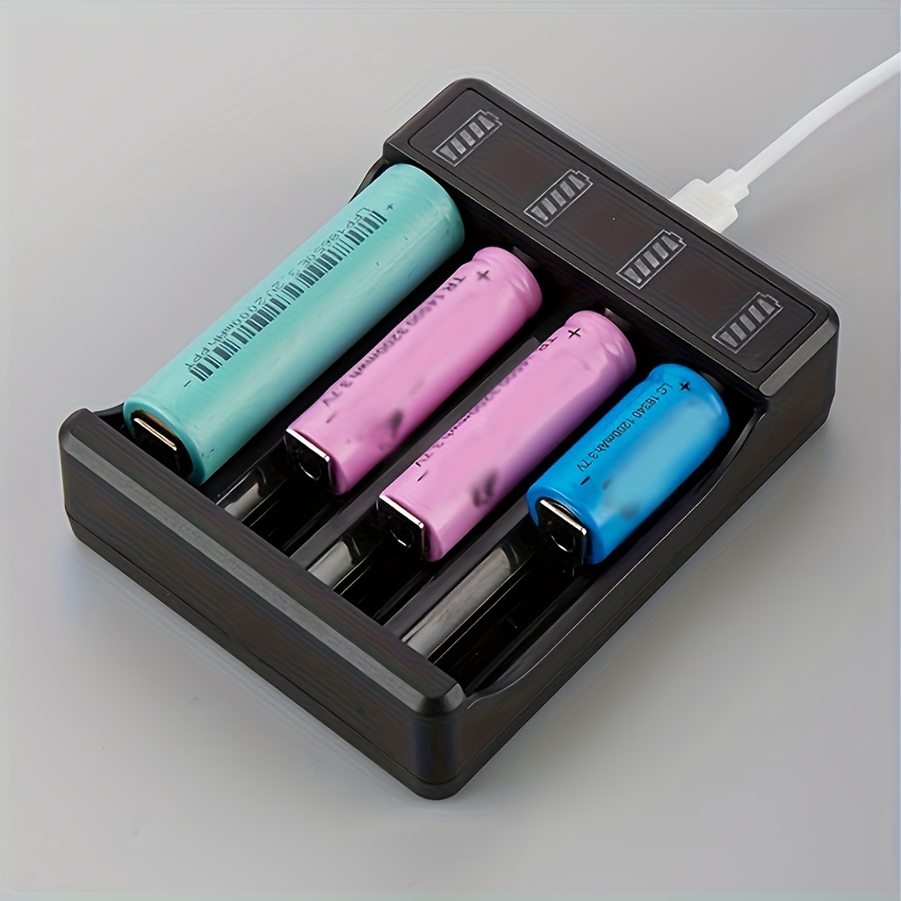 1 Pc, Boîtier De Chargement De Chargeur De Batterie USB/type-c Universel  Intelligent À 1/
