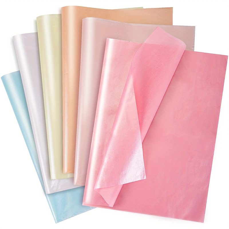  50 hojas de papel de seda brillante de 28 x 20 pulgadas para  bolsas de regalo, papel de seda perlado de 5 colores para envolver regalos, papel  de seda de colores