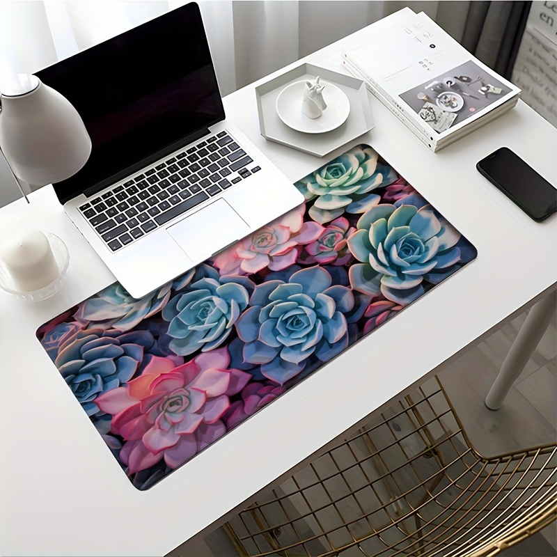 Mouse pad Pink Cheetah Mousepad Plants Office Decor for Women Men