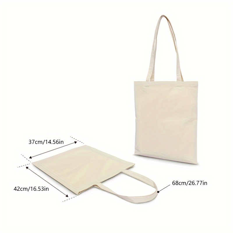 Blank Canvas Tote Bags, Bulk Shopping Bag,diy Reusable Tote Hand Grocery  Bag,men's And Women's Shoulder Bag - Temu