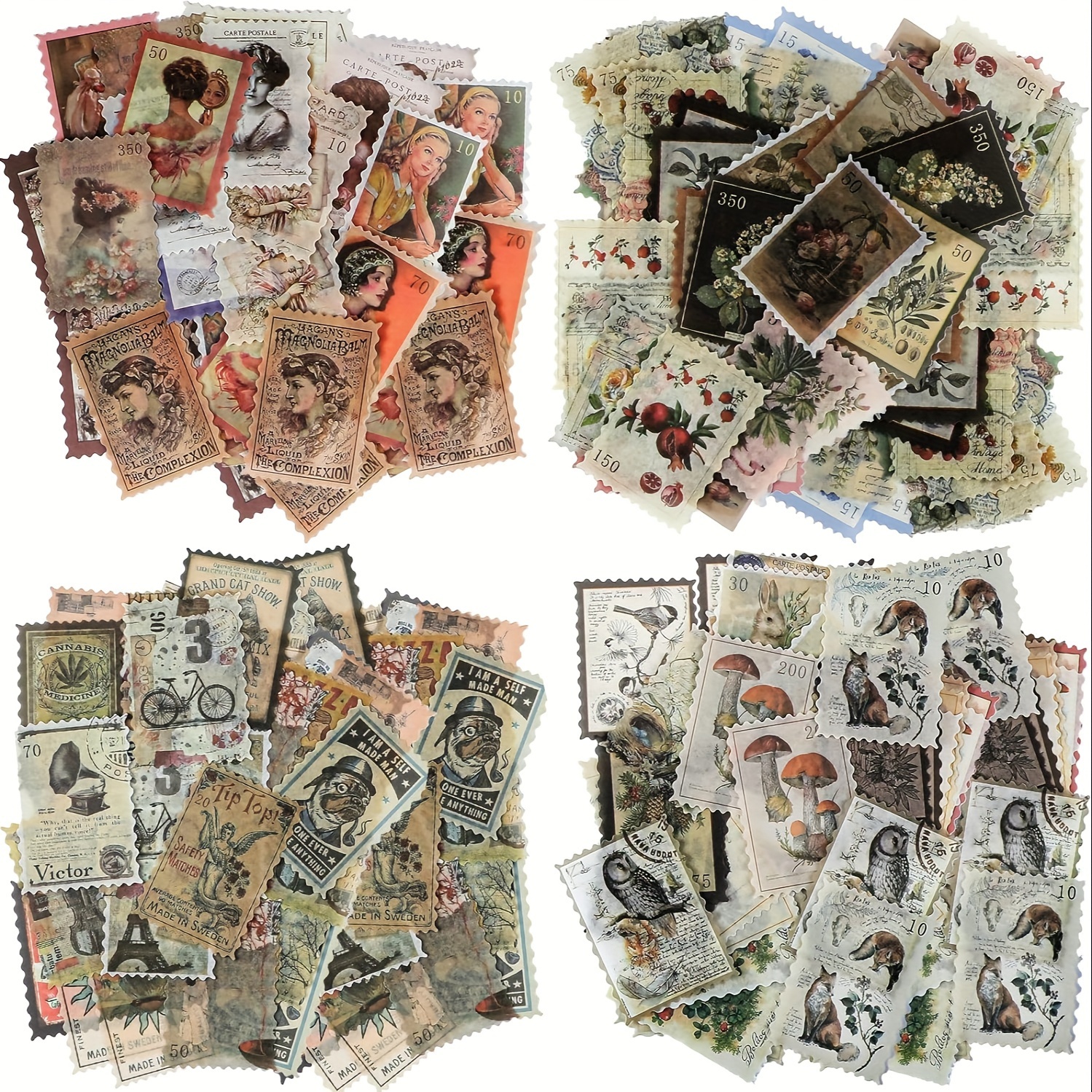 50pcs Autocollants Vintage Bordure Figures Notes - Temu Canada