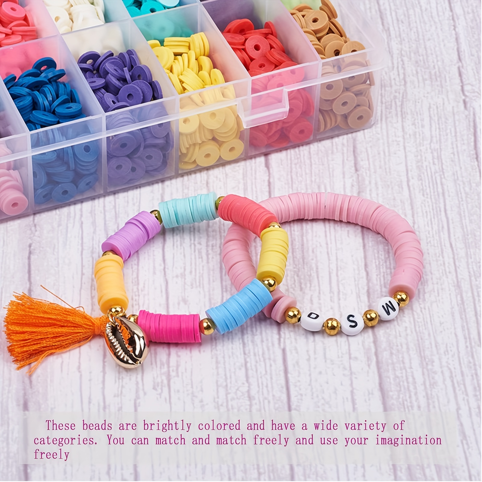 4000pcs Clay Beads Set for Bracelet Making Kit