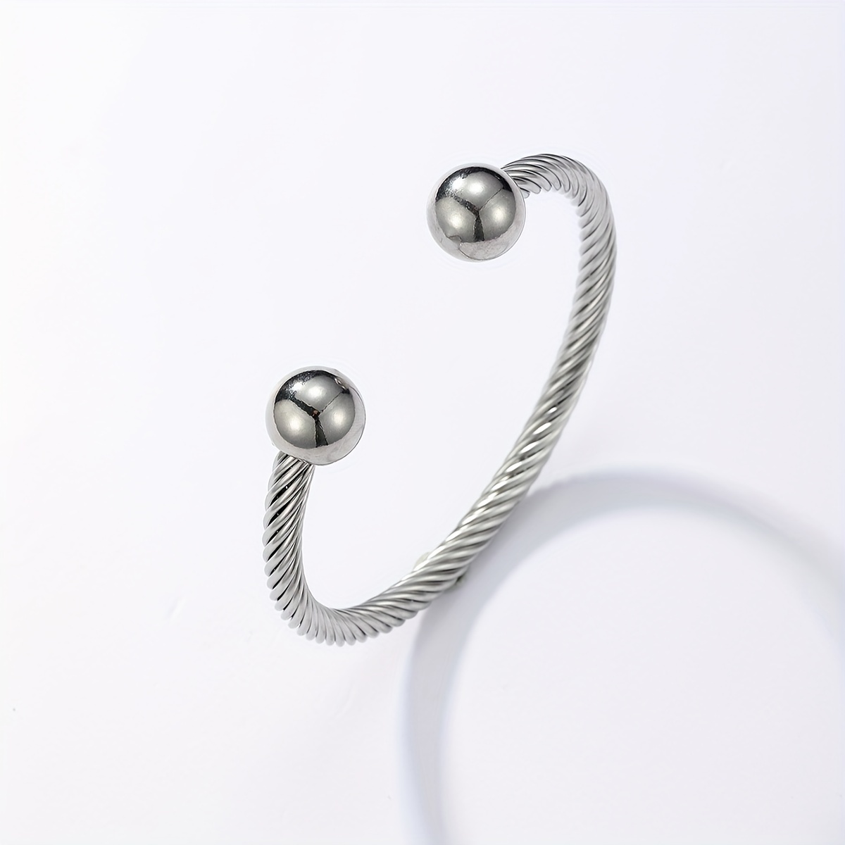 Sterling silver clearance cable cuff bracelet