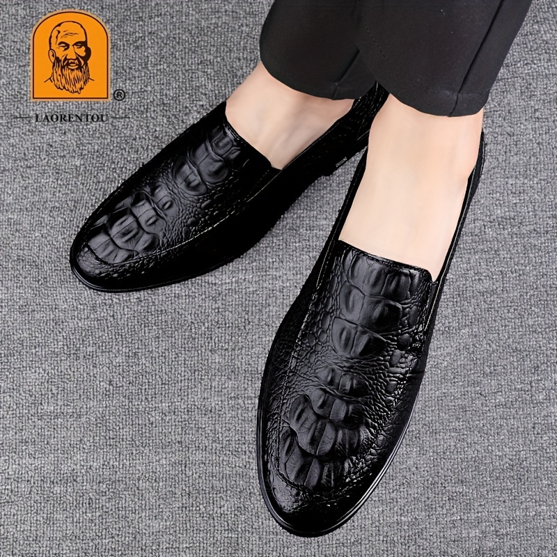 Mens Crocodile Skin Effect Shoes