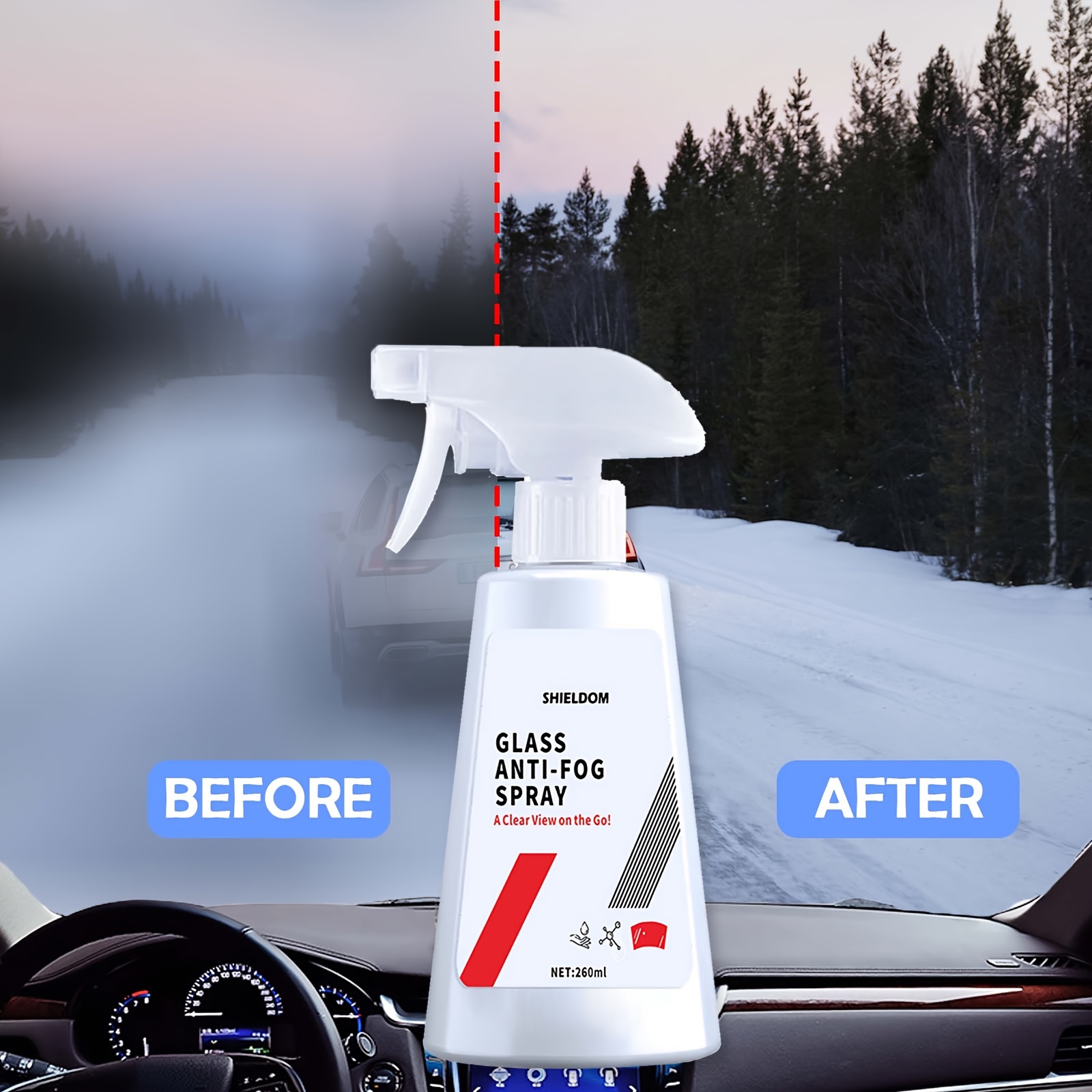 Car Windschutzscheiben-spray, Rückspiegel  Windschutzscheiben-reinigungsflecken-dehydratisierung Wasserabweisendes  Anti-beschlag-mittel - Auto - Temu