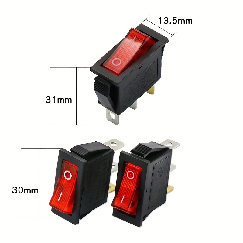 marque generique - On / On Petite Mini-interrupteur à Bascule Modèle 9  Broches 3PDT Paquet Rouge Partie - Switch - Rue du Commerce
