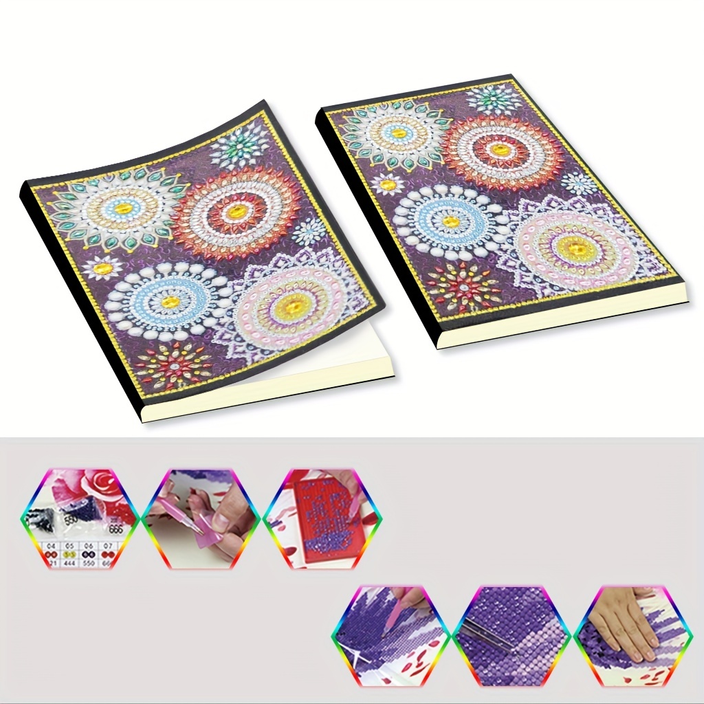 4 Uds Nuevo Cuaderno Pintar Diamantes Diy En Forma Cristal - Temu Chile