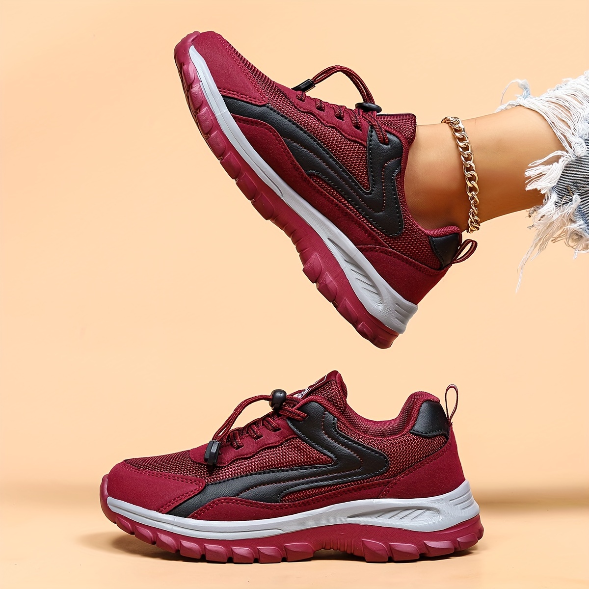 womens non slip soft soled casual walking shoes comfortable thick bottom hiking shoes details 1