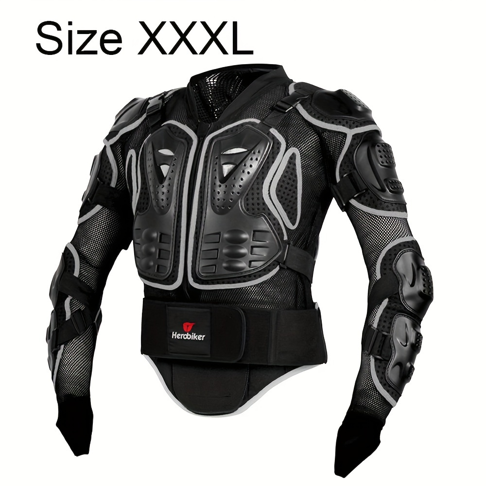 HEROBIKER Motorcycle Full Body Armor Jacket spine chest protection gear XXL