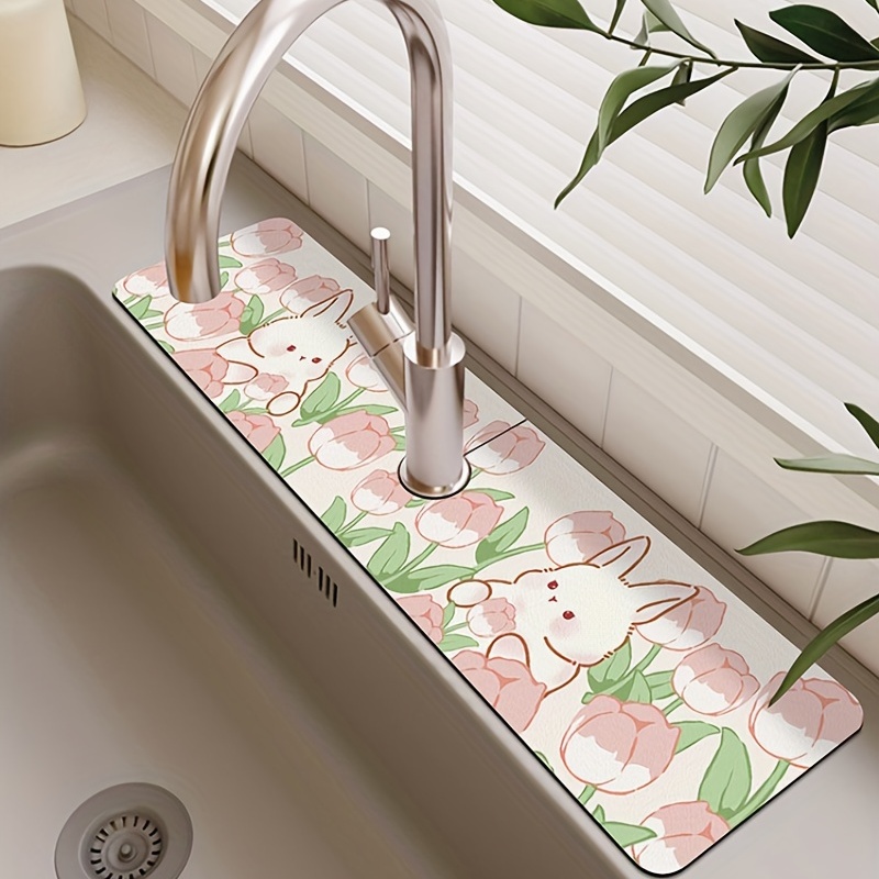 Faucet Absorbent Mat, Kitchen Sink Splash Guard, Microfiber Faucet