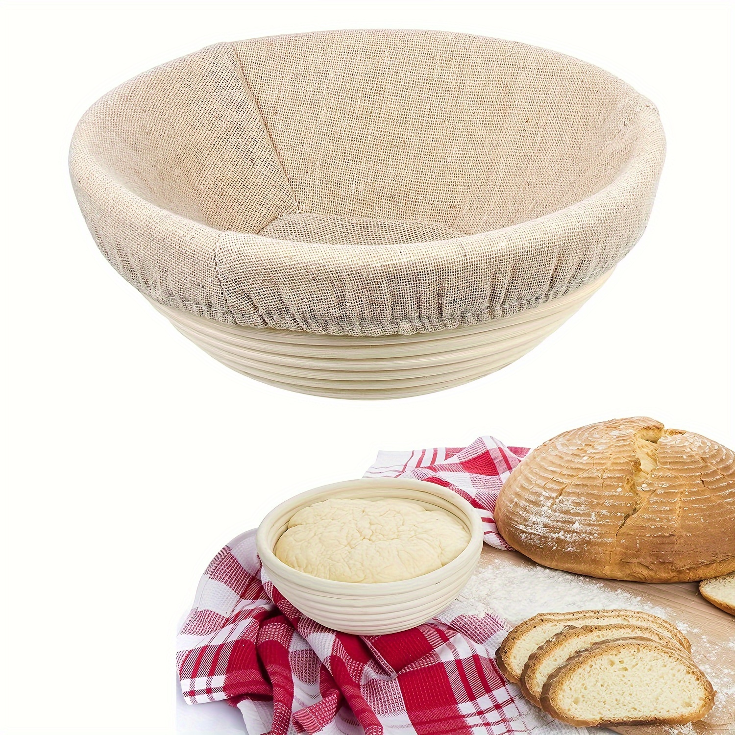 Bread Banneton Proofing Basket Small Round Oval Sourdough - Temu