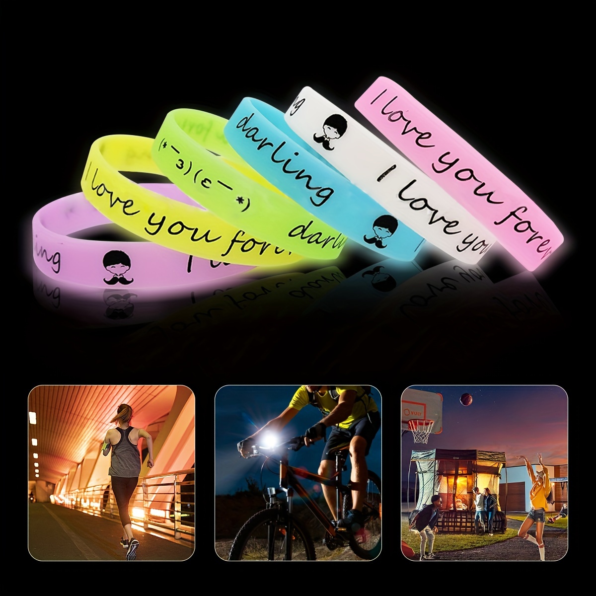 Led Glow Colorful Bracelet Concert Bounce Bar Led Glow Wrist - Temu