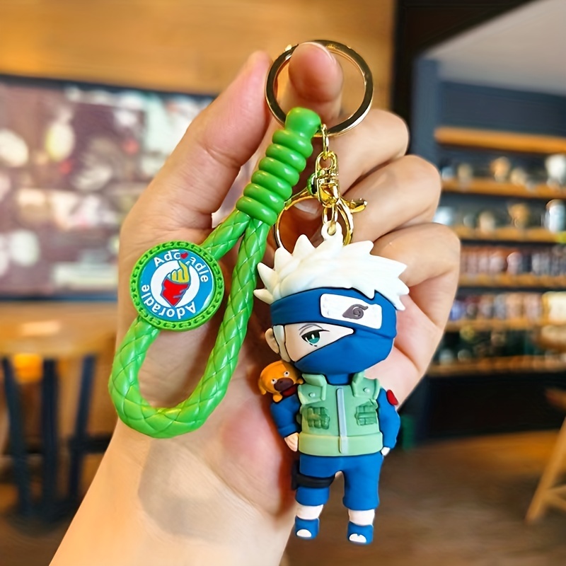 Cartoon Anime Doll Braided Rope Keychain Backpack Pendant