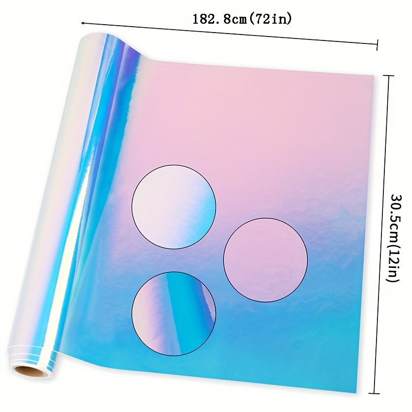 Chrome Blue Vinyl Permanent Adhesive Vinyl for Cricut 12 X 6Ft Blue Vinyl  Roll