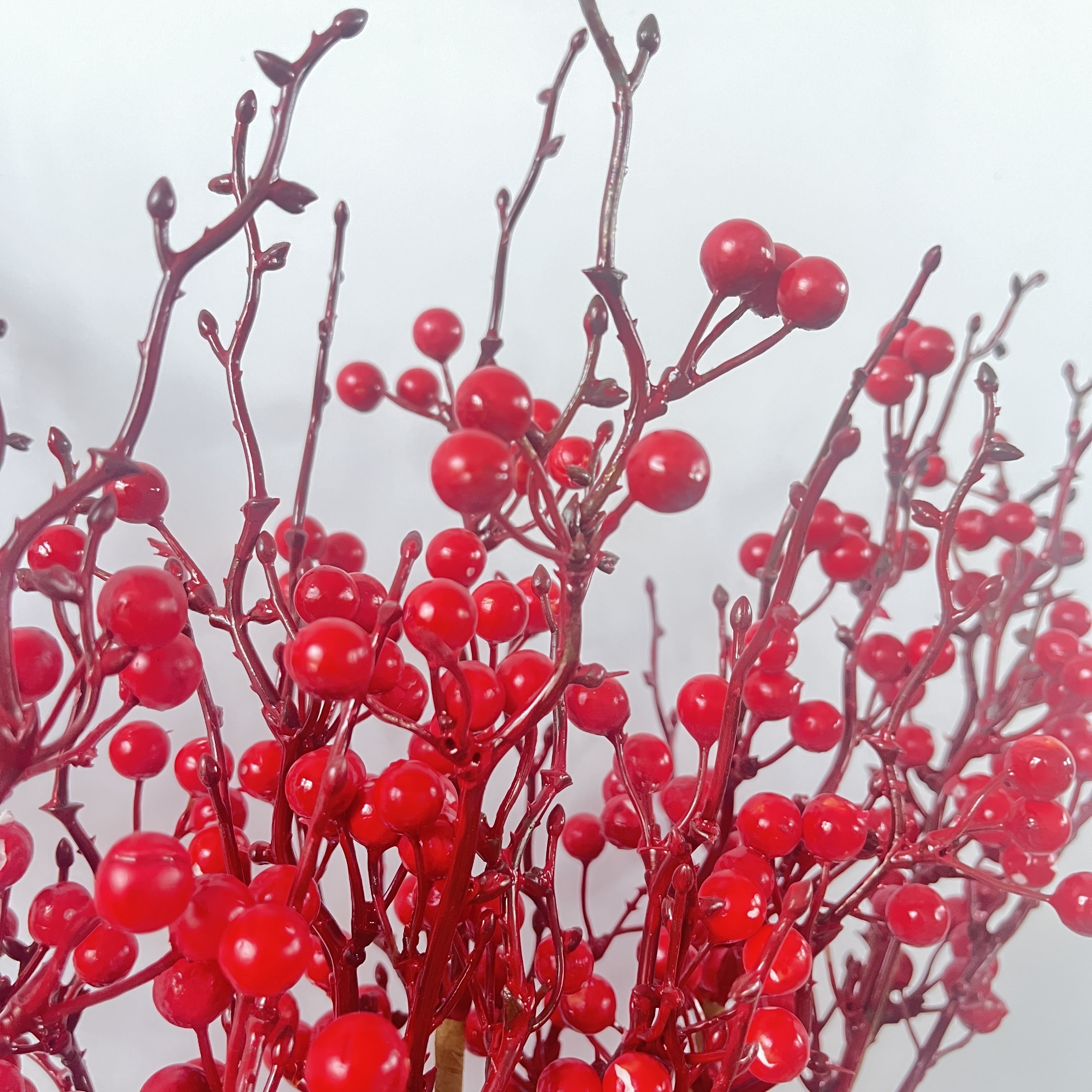 Artificial Holly Berry Stems Glitter Fake White Berries - Temu Belgium