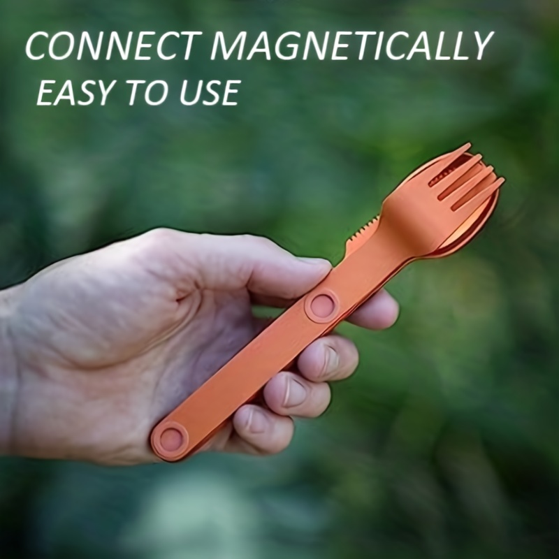 Portable Magnetic Camping Cutlery Set Lightweight Travel - Temu