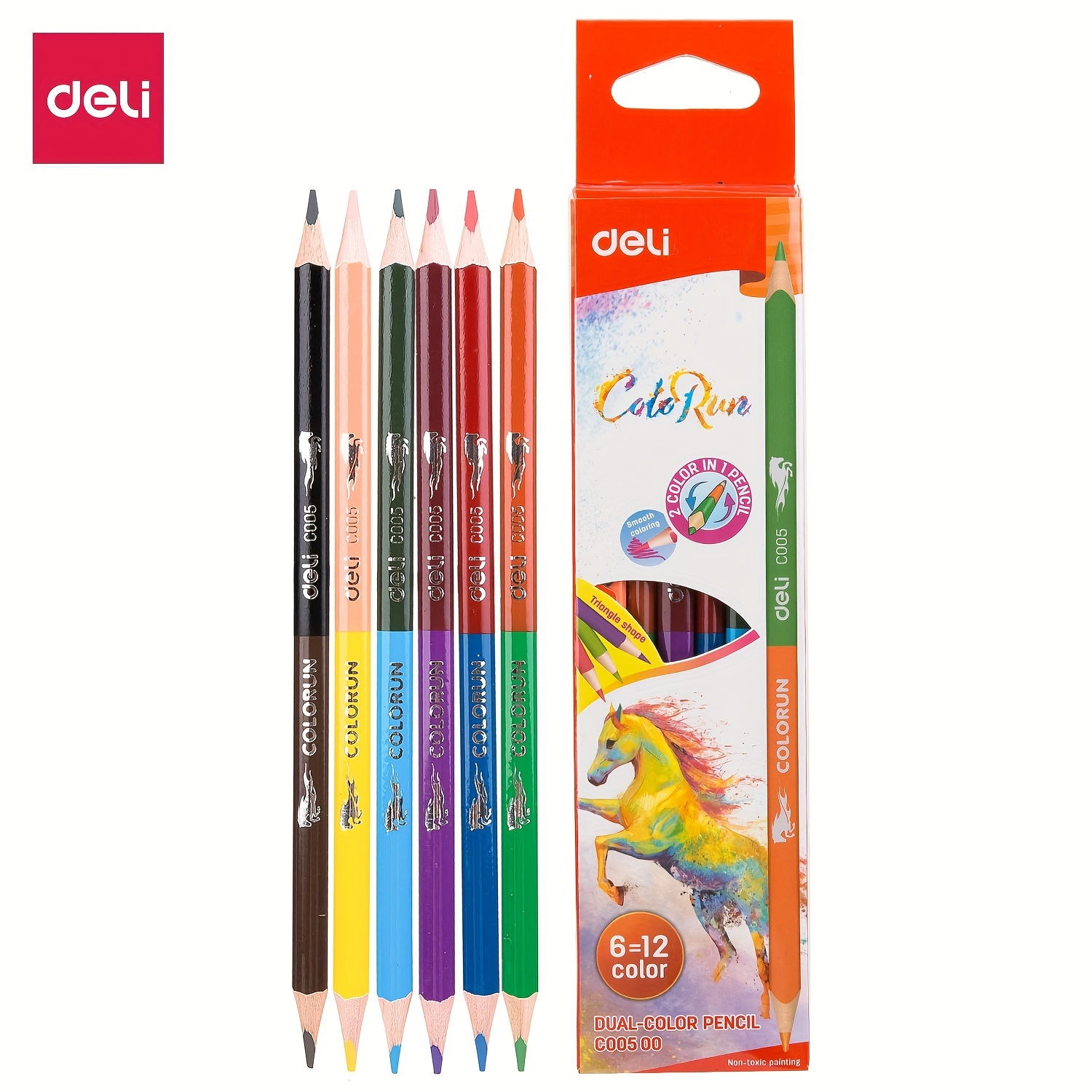 Triangular Jumbo Colouring Pencils/ Colour Barrell - School