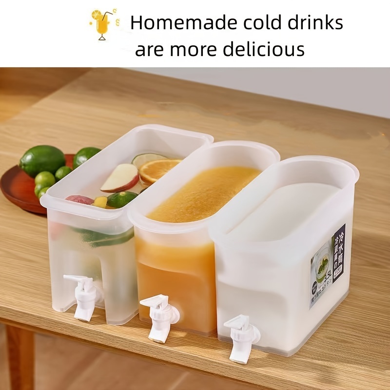 Iced Beverage Tub, Cold Kettle With Faucet In Refrigerator, Drink