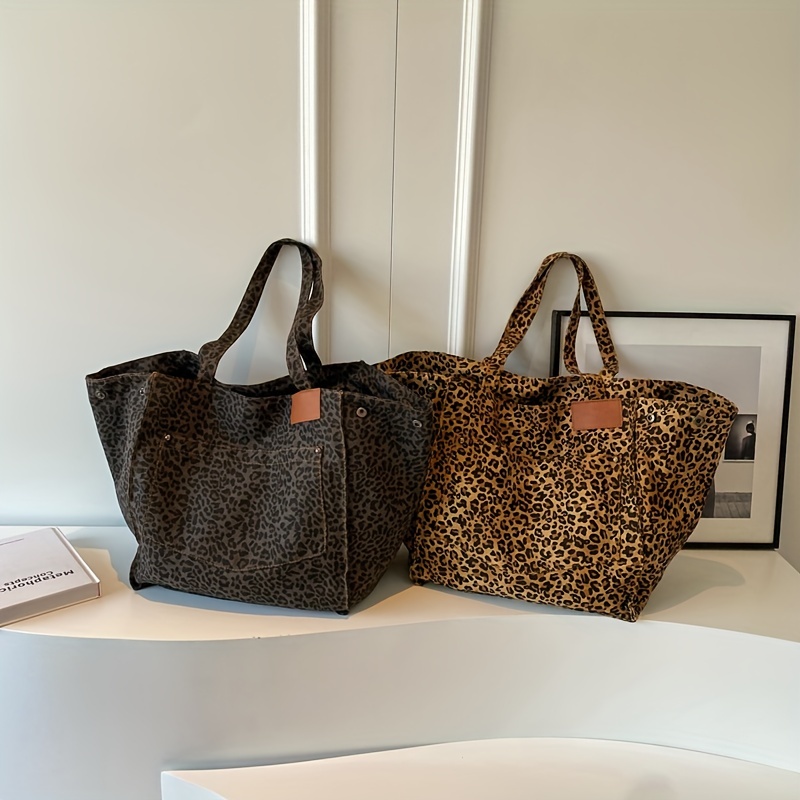 Borsa Tote In Tela Leopardata, Semplice Borsa Per La Spesa Di Grande  Capacità, Borsa Alla Moda Per Donna - Borse E Bagagli - Temu Italy