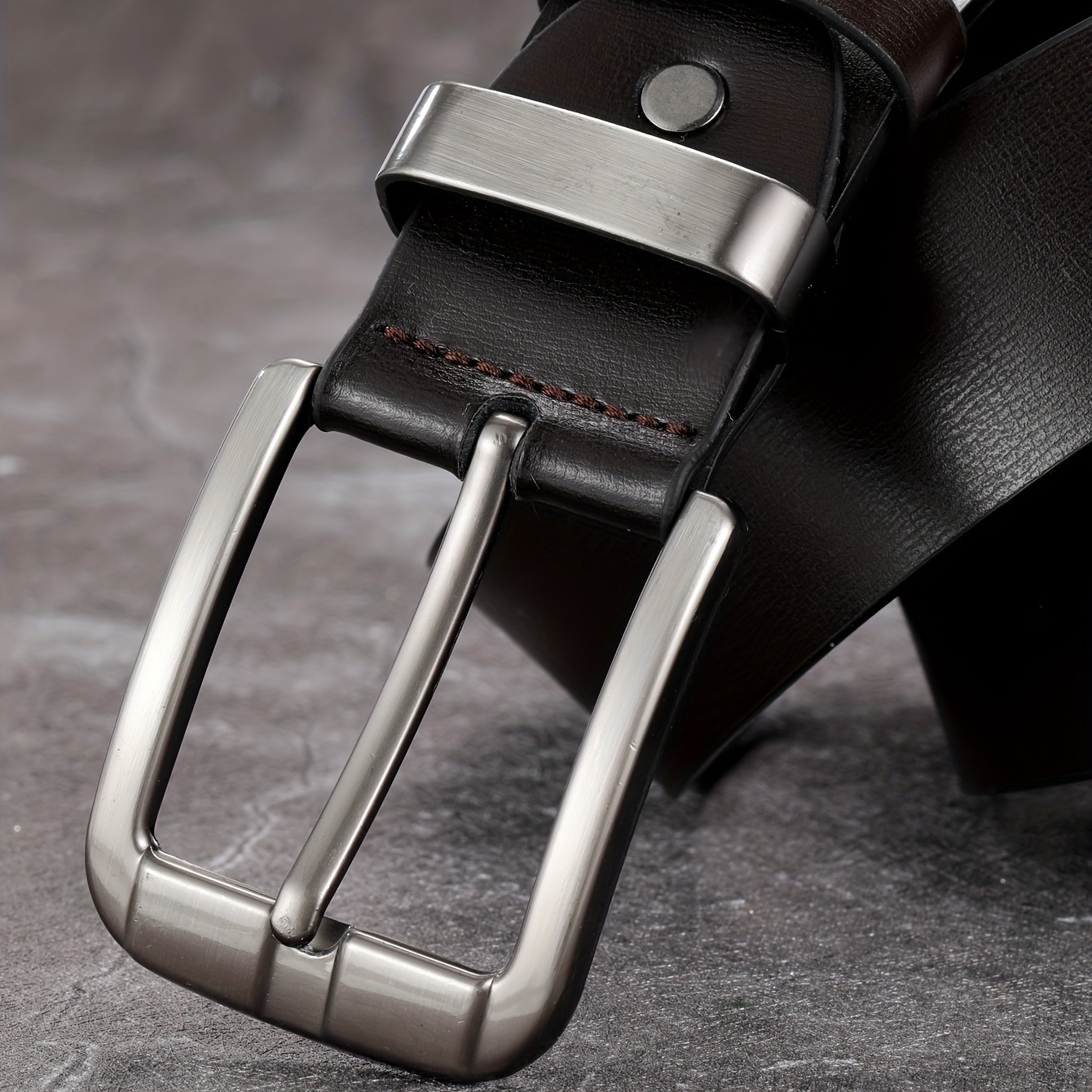 European And American Men's Fashion Pin Buckle Belt - Temu