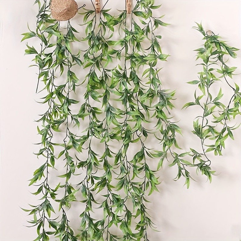 Artificial Rattan Hanging Vines Plants Faux Garlands Fake - Temu