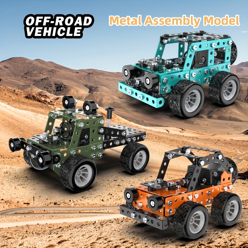 Metal Model Car Kits Stem Toys Assembly Educational Building - Temu
