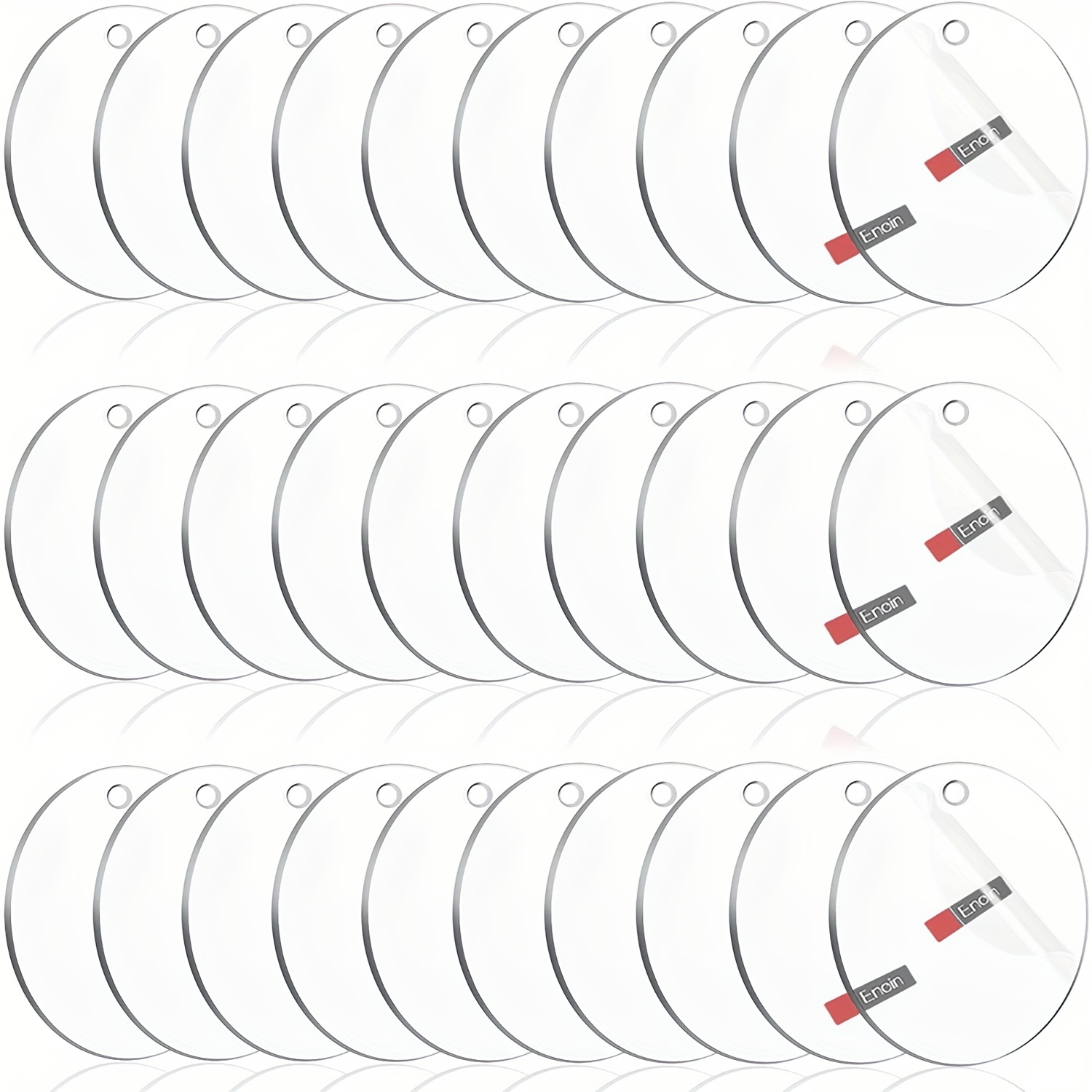 20PCS Transparent Acrylic Round Circle, Plexiglass Round Wedding Table  Sign, Lucite Circle Round Disc 1/8 Thick (Clear, 2)