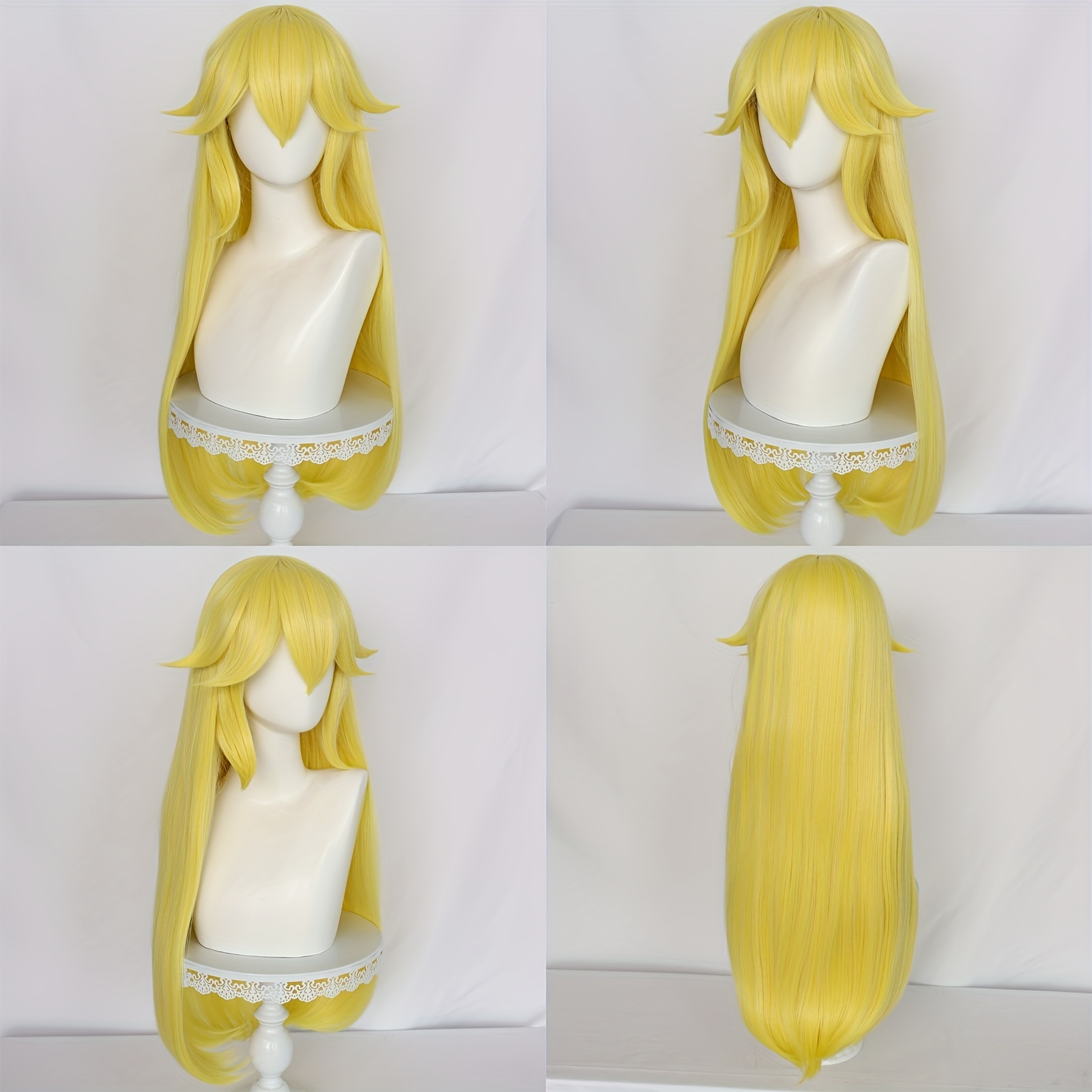 Costume Wigs Long Straight Synthetic Wig Bangs Beginners Temu