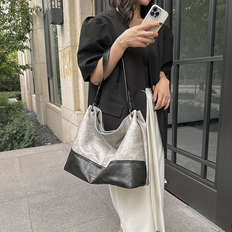 Vintage Patchwork Tote Bag Large Capacity Hobo Bag Crossbody Bag