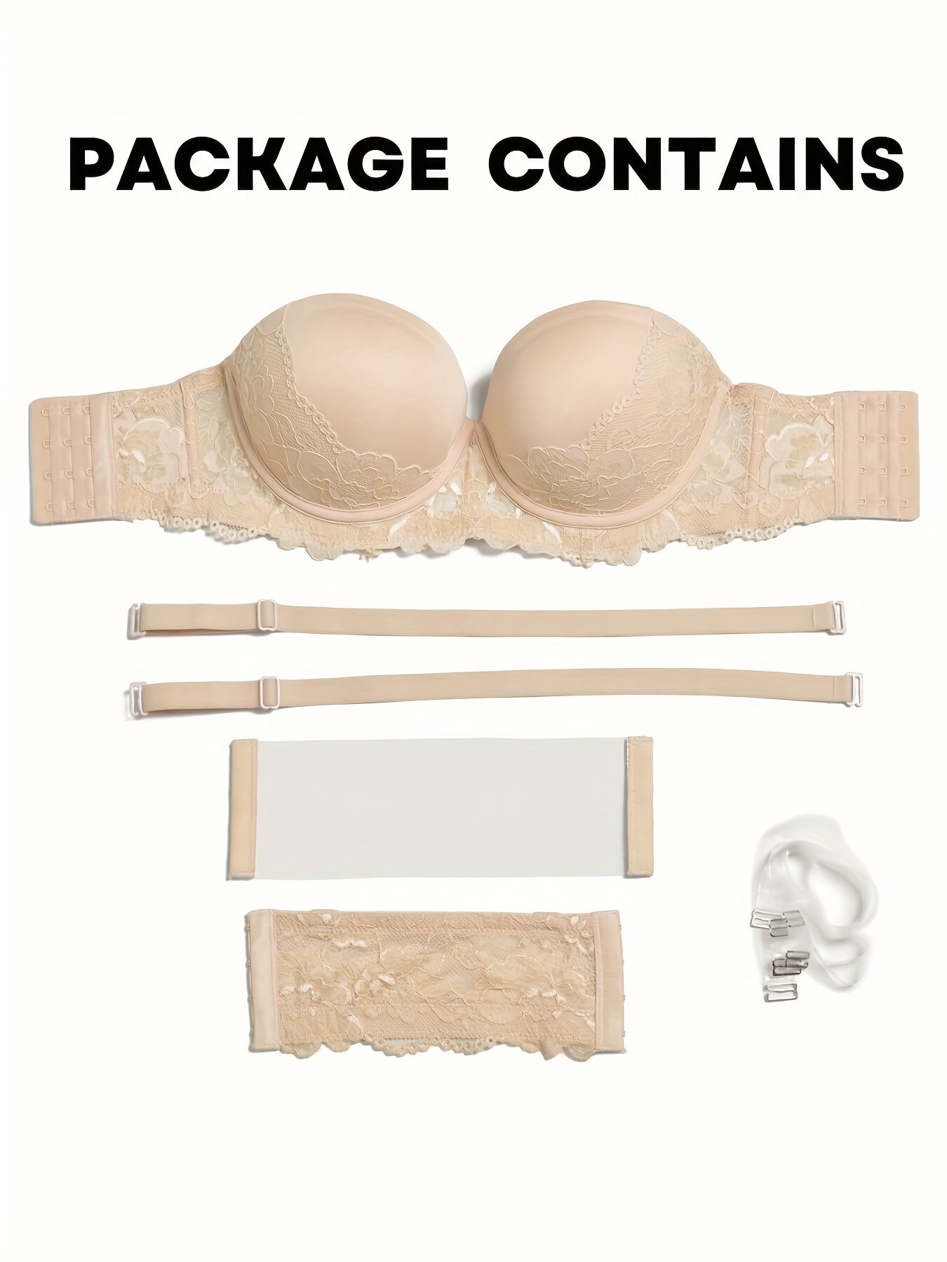 Contrast Lace Push Bra Elegant match Sheer Strap Intimates - Temu