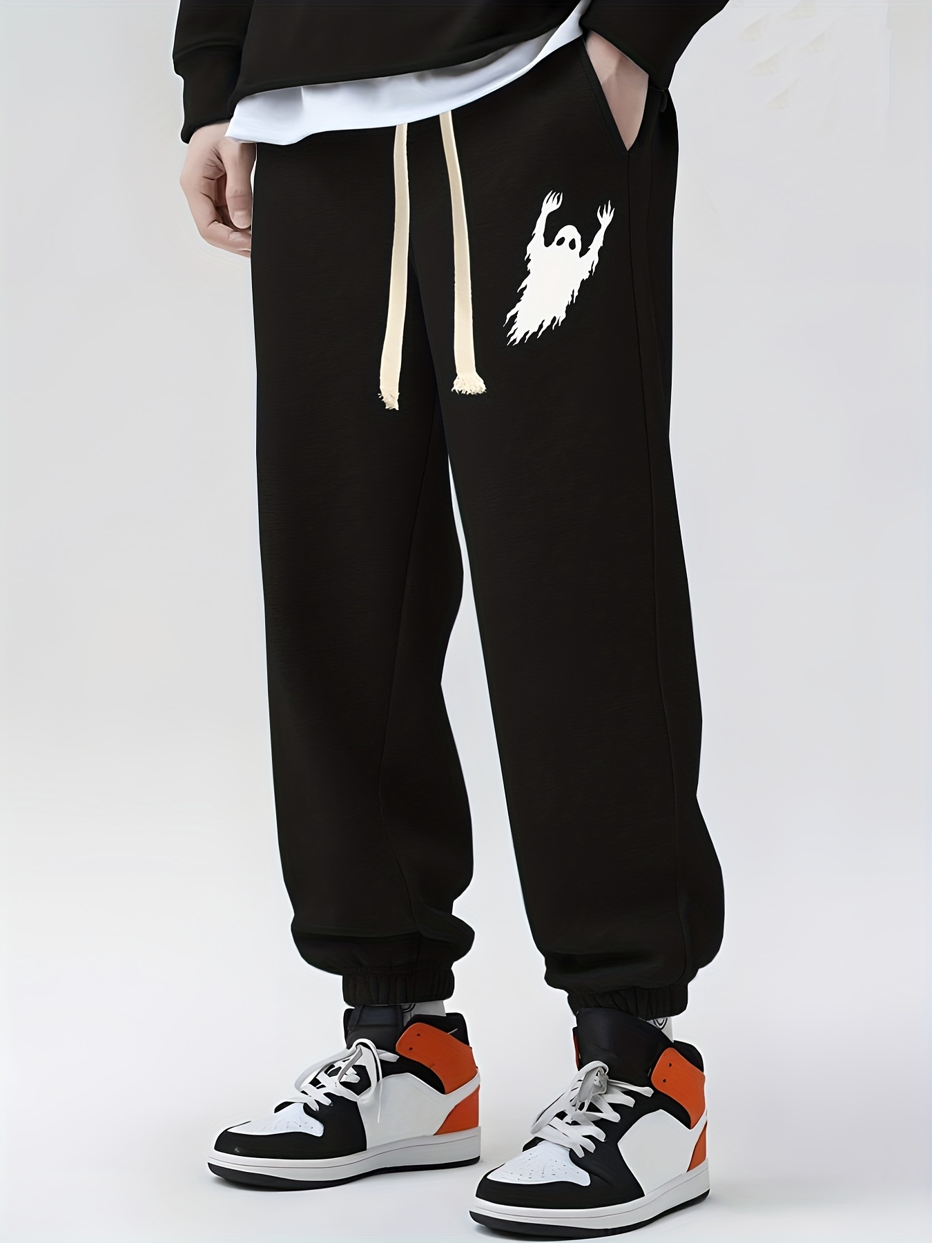 Halloween Skull Print Men's Drawstring Sweatpants Casual - Temu