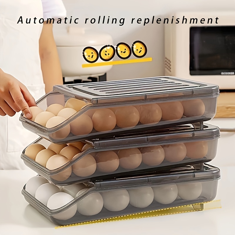 Multi layer Egg Holder For Refrigerator Rolling Egg - Temu