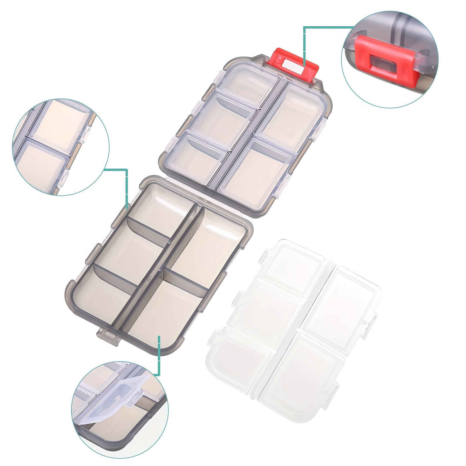 1pc 21-grid Weekly Pill Organizer, Material, Portable And Stylish