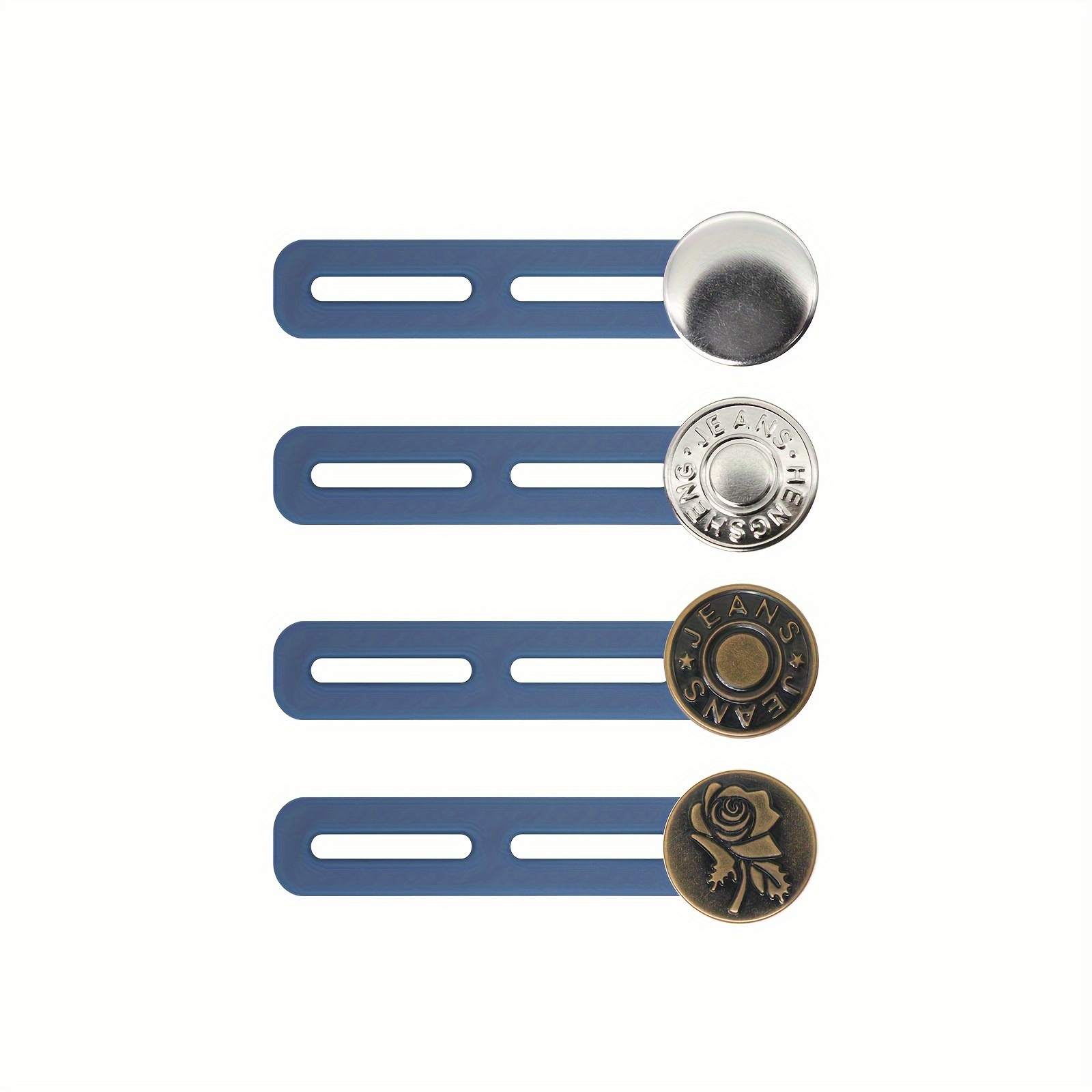 4pcs Set Of Jeans Waist Extender, Artifact For Enlarging Waist, Waist-expanding Button, Pants Waist Elastic Adjustment Button, Versatile Nail-free Sewing Detachable