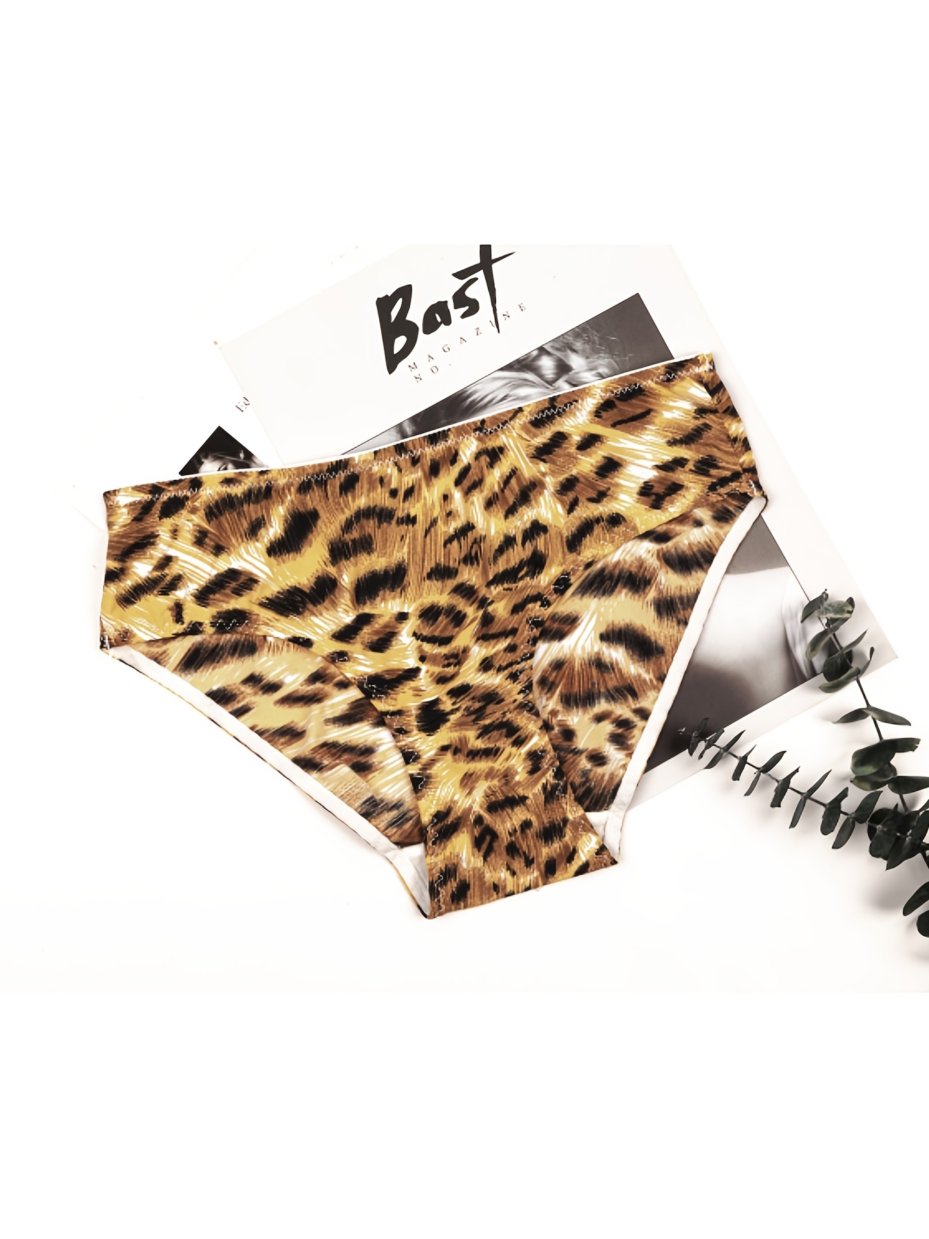 Leopard Print Spaghetti Strap Matching Lingerie Set, Push Up High Elastic  Intimates Bra & Cheeky Panty, Women's Lingerie & Underwear